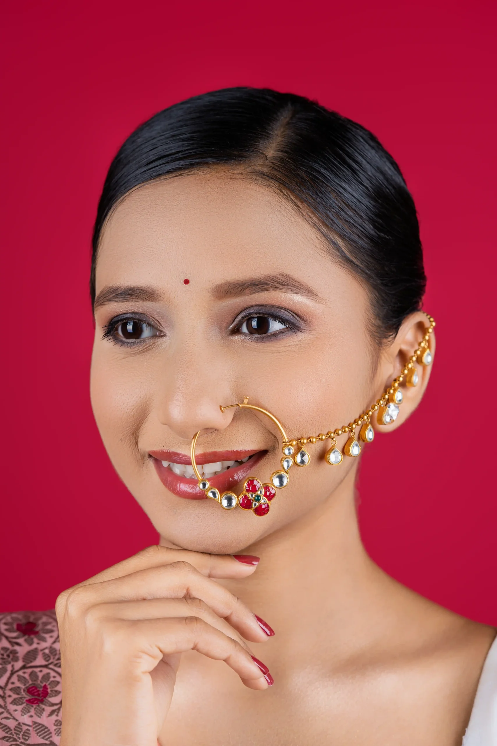 Divine Pearl Chain Nath