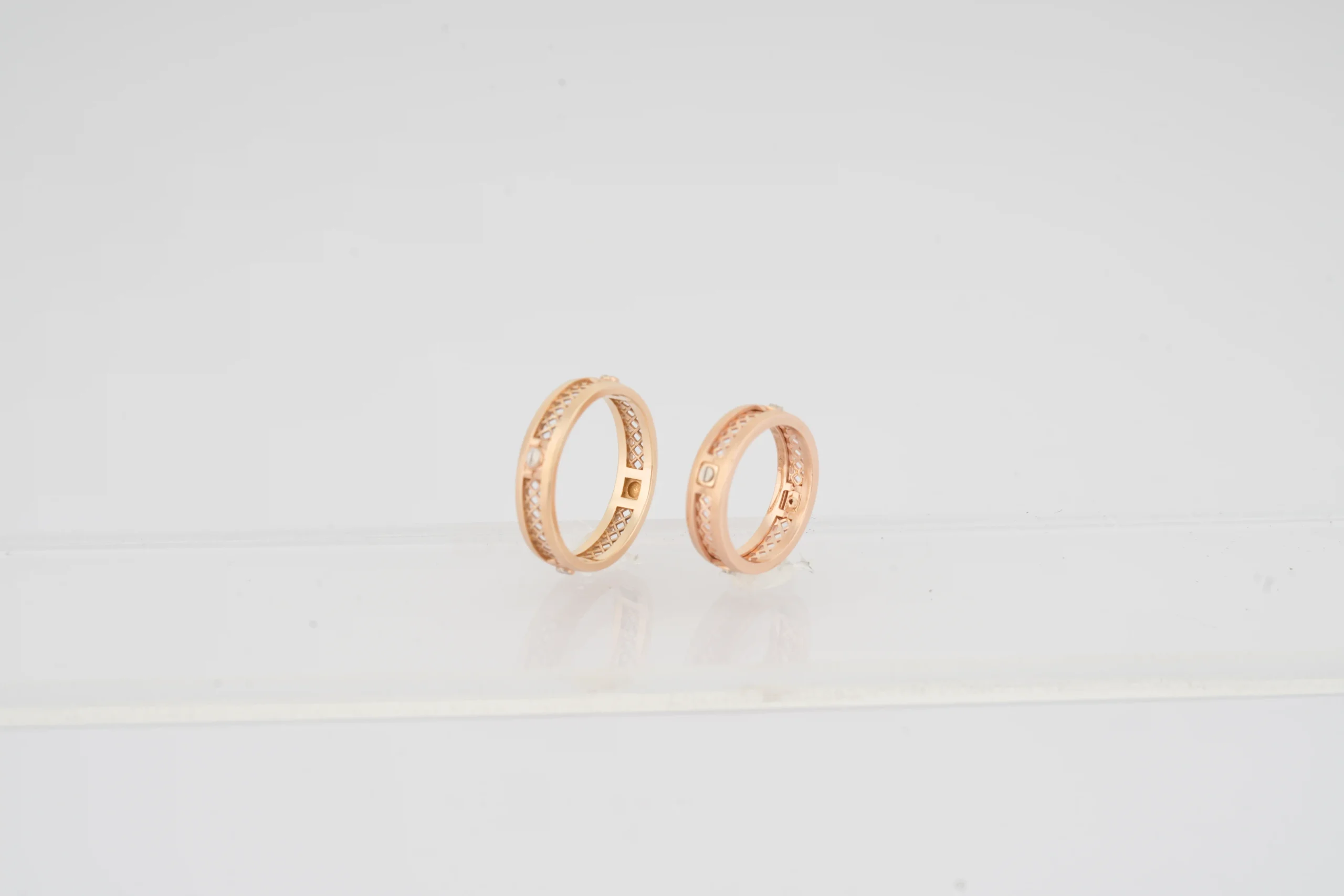 Rose Gold Harmony Couple Rings - Image 3