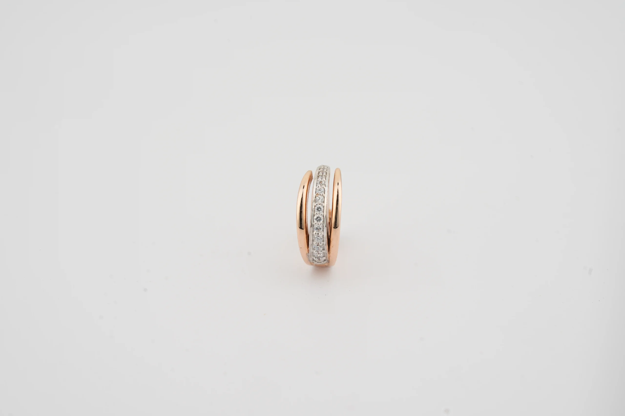 Stone Studded Huggie Earrings - Image 3