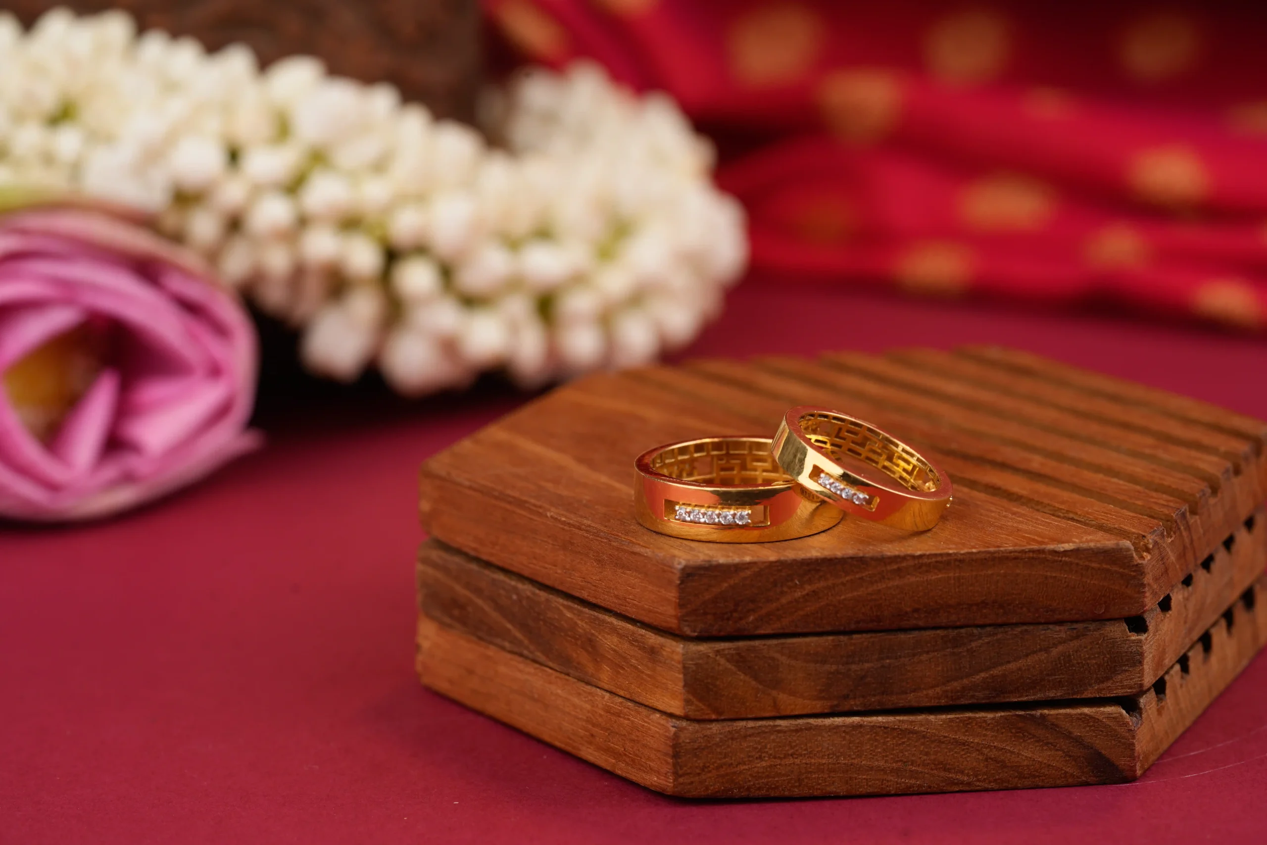 Golden Promise Stone Couple Rings - Image 2