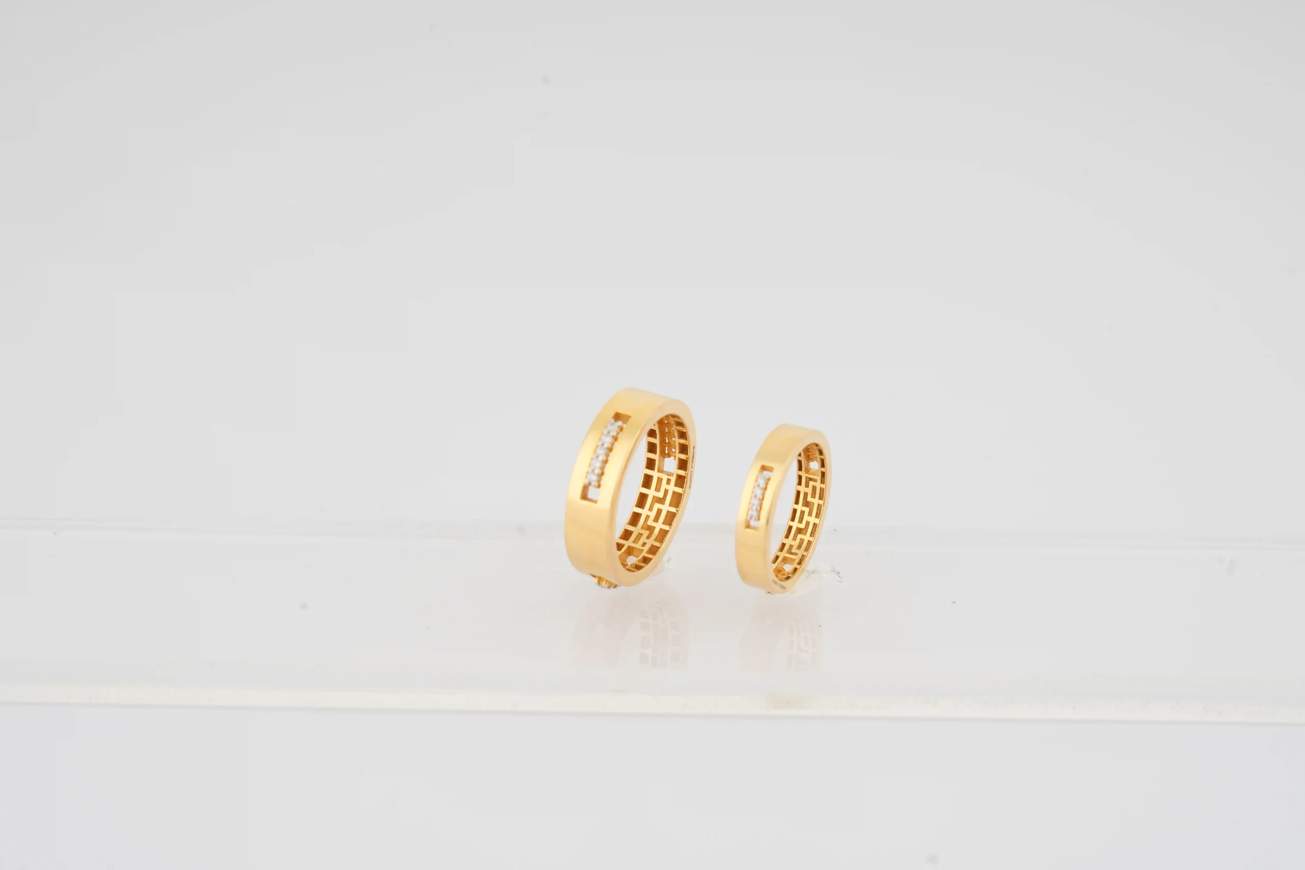 Golden Promise Stone Couple Rings - Image 3